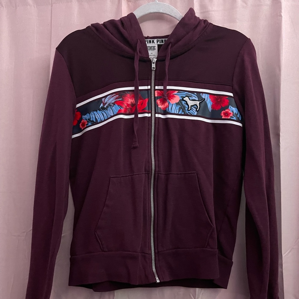 Pink Victoria secret burgundy hoodie !